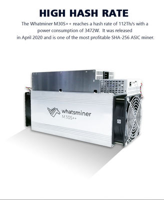ورودی HDMI 3472W Asic Whatsminer M30S+ BTC Bitcoin Miner